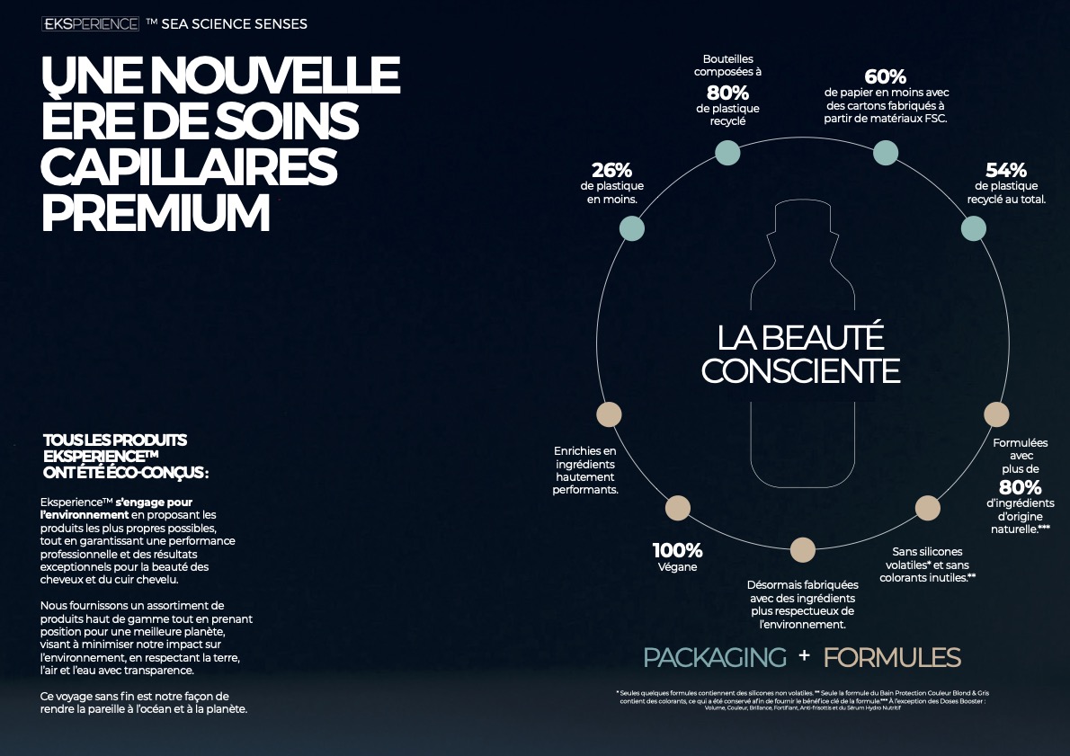 Eksperience gamme vegan revlon shampoings soins naturels algues mer syem montpellier