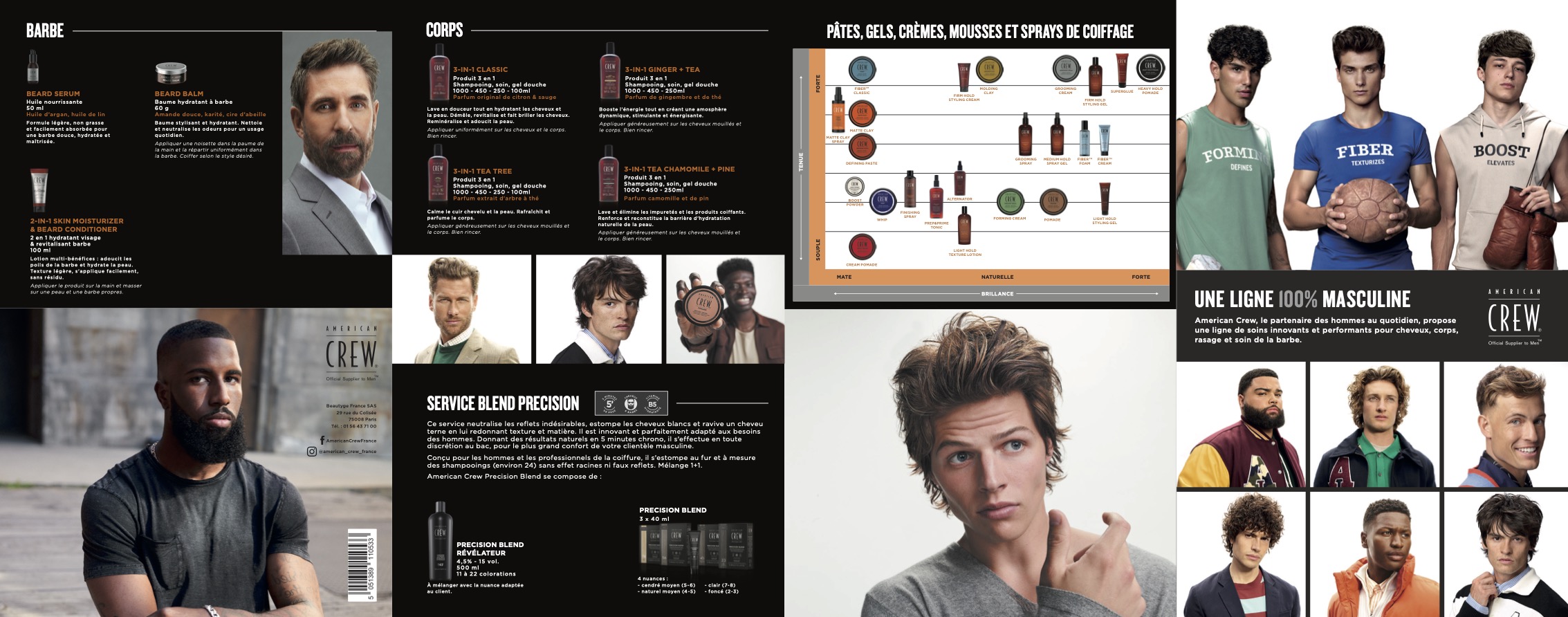 gamme de produits coiffure professionnelle american crew