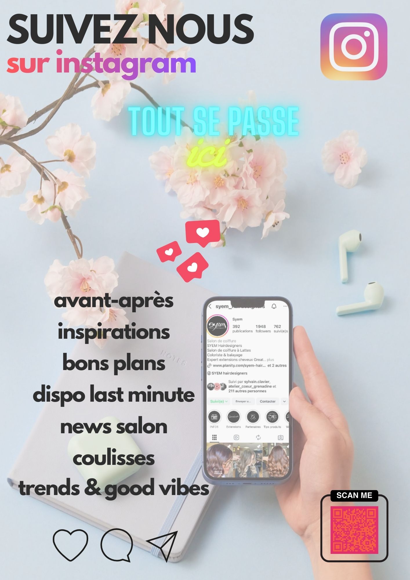 suivez nous sur instagram syem hairdesigners